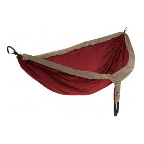 ENO DoubleNest Hammock (Past Season)-[SKU]-Khaki/Maroon-Alpine Start Outfitters