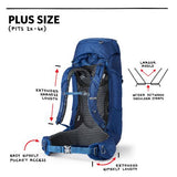 Gregory Katmai 65 Plus Size Backpack - Men's-[SKU]-Empire Blue-SM/MD-Alpine Start Outfitters