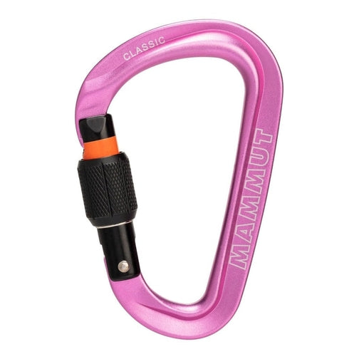 Mammut Classic HMS Screwgate Carabiner-[SKU]-Screw Gate Pink-Alpine Start Outfitters
