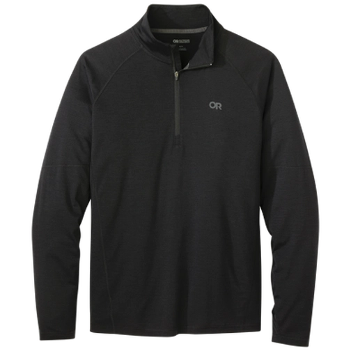 Outdoor Research Alpine Onset Merino Quarter Zip - Men's-[SKU]-Charcoal Heather-Small-Alpine Start Outfitters