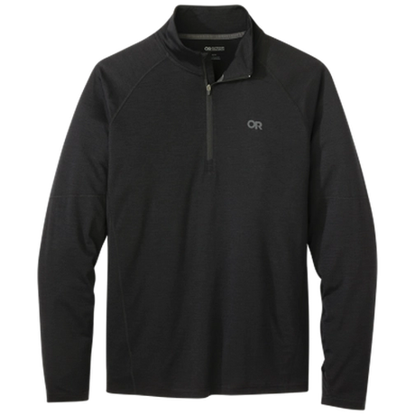 Outdoor Research Alpine Onset Merino Quarter Zip - Men's-[SKU]-Charcoal Heather-Small-Alpine Start Outfitters