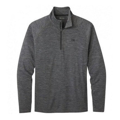 Outdoor Research Alpine Onset Merino Quarter Zip - Men's-[SKU]-Charcoal Heather-Small-Alpine Start Outfitters