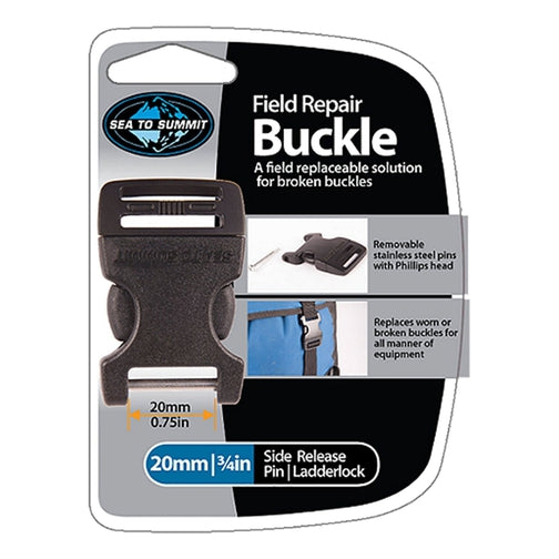 Sea to Summit Field Repair Buckle 20mm / 3/4" Side Release 1 Pin-[SKU]-Black-Alpine Start Outfitters