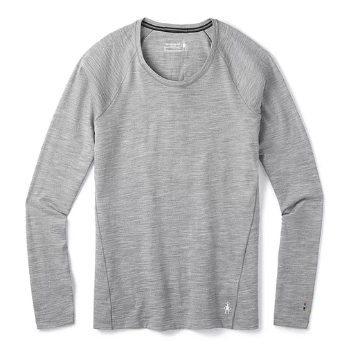 Smartwool Classic All-Season Merino Base Layer Long Sleeve - Women's-[SKU]-Light Gray Heather-S-Alpine Start Outfitters